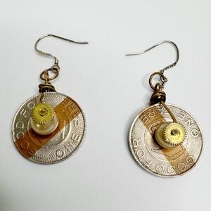 Subway Token Earrings Gold Silver 925 Southeastern Pennsylvania Handcrafted